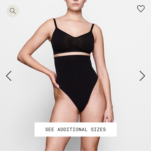 SKIMS Other - NWT Skims Shapewear Seamless Sculpt High-Waisted Thong Stretch Onyx Size Small